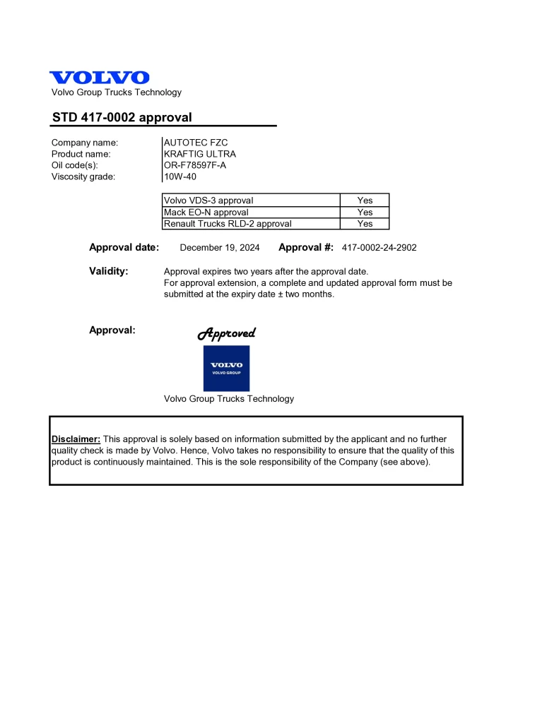 Oem Approval Kraftig Ultra 10w 40 Runol